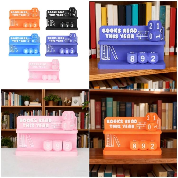 Books Read This Year Counter Ornament Book Read Trackers Signs Wooden Bookshelf Decors Book Lover Gift for Women Men