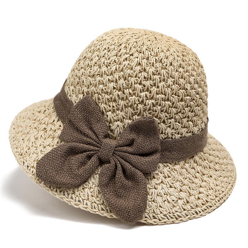 Straw Hat Women'S Summer Sunshade Seaside Beach Eaves Are Too Sunscreen Face Simple Sunshade Xiaoqing Sunshade Bow Too