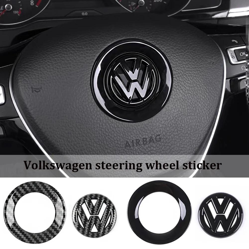 T28AAA - Car Steering Wheel Emblem Sticker Interior Accessories For Volkswagen GTI Polo Golf Passat Scirocco Beetle Tiguan Magotan