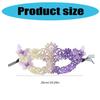 Damen Maskerade Maske mit Strasssteinen Ball Abschlussball Maske Venezianische Party Maske Halbgesichtsspitzenmaske Augenmaske Karnevalsmaske