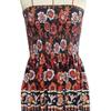 Summer Off Shoulder Dress Women Sleeveless Backless Bohemian Floral Printed A-line Elastic Bust Knee Length Beach Vacation Bandeau Dress