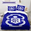 Rangers F.C Pattern Bedding,Quilt Set Quilt Cover Pillowcase Home Birthday Gift (1 * Duvet Cover + 2 * Pillowcase, Without Core)