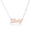Chain European Paragraph Brand Women Short American Alloy BABY Letter Necklace BABY Necklace