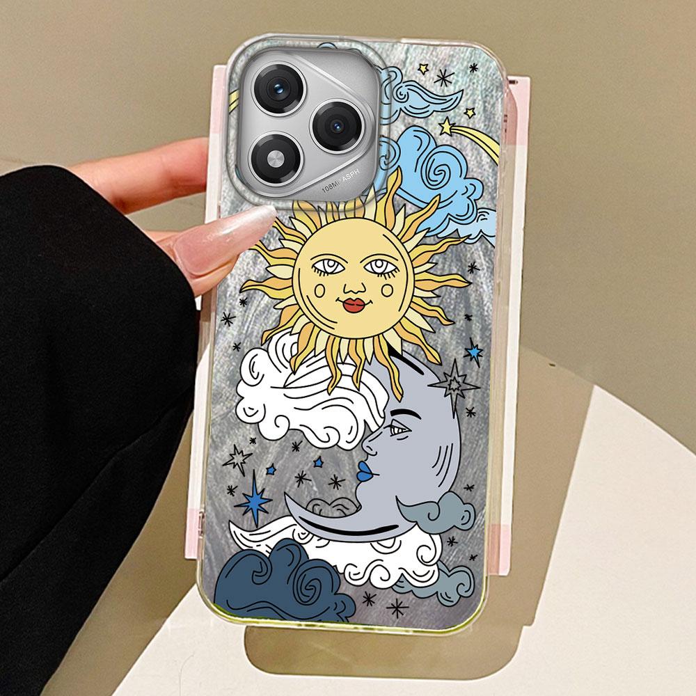 

Ретро Стиль Лицо Солнце Звезды Мультяшный Чехол для Телефона для Honor 400 200 Pro Magic7 6 5 Lite X9a X9c X8b X8a X8c Силиконовая Задняя Мягкая Крышка Honor 200 Lite