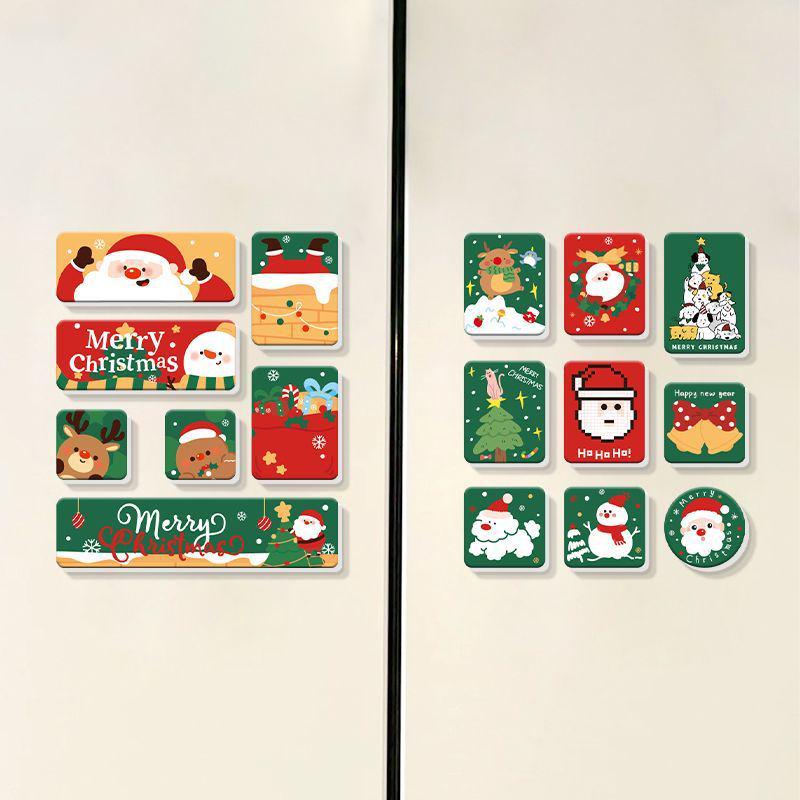 2026 Weihnachtskühlschrankmagneten-Set - Hochwertige, Niedliche Magnetische Weihnachtsmann-Dekorationen