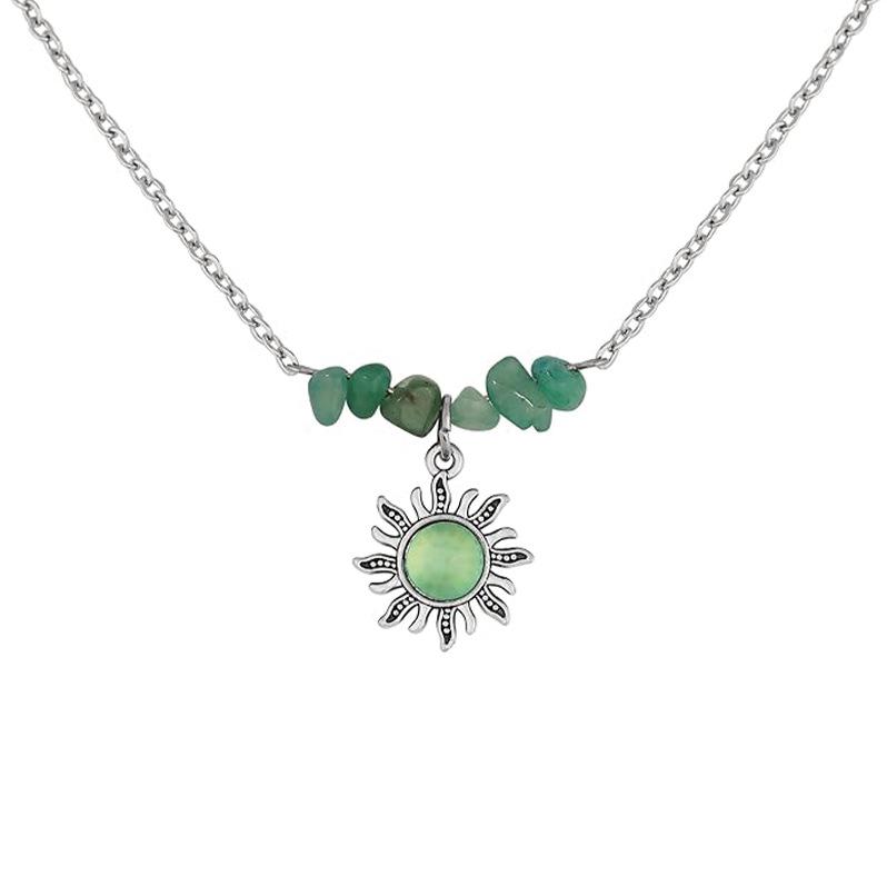 

Ожерелье из хрустального агата европейского и американского производства: Подвеска «Подсолнух», Creative Light Luxury, универсальная женская цепочка на ключицу.