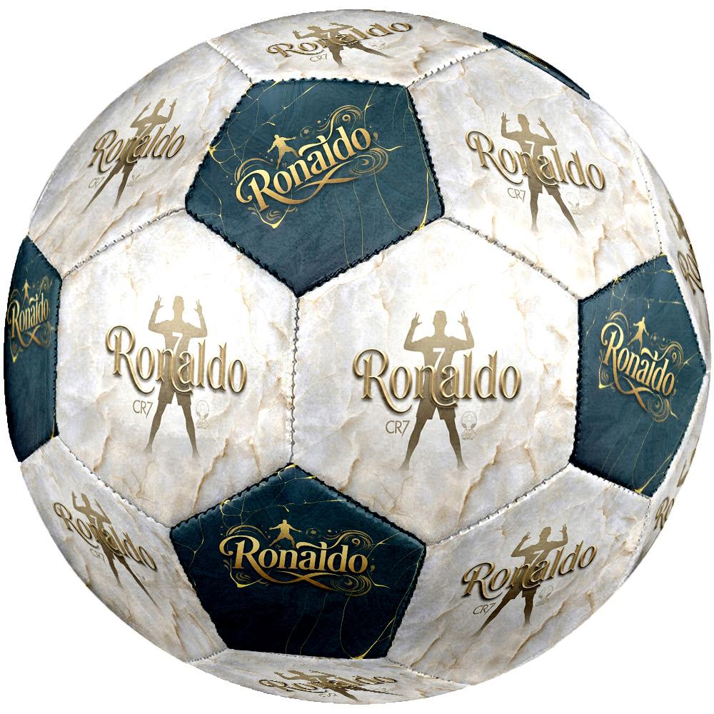 Ronaldo's Golden Marble Ronaldo Soccer Ball Size 5 Football Machine Sewn Indoor/Outdoor Training and Matches Unique Gift for Soccer Lovers