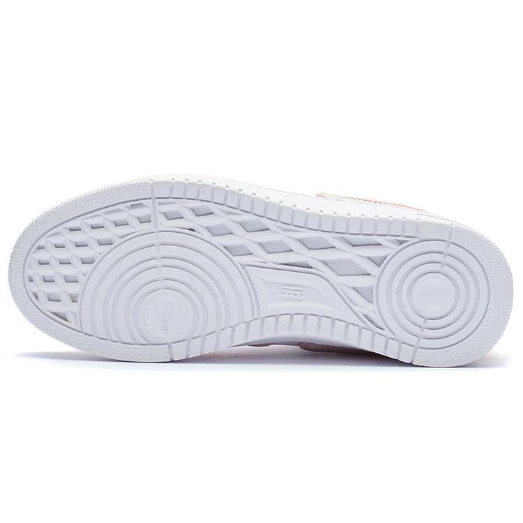 Li Ning Attack 2020 Synthetic Leather Suede Mid-Top Retro Basketball Shoes Women sneakers Pink White AGBQ116-8