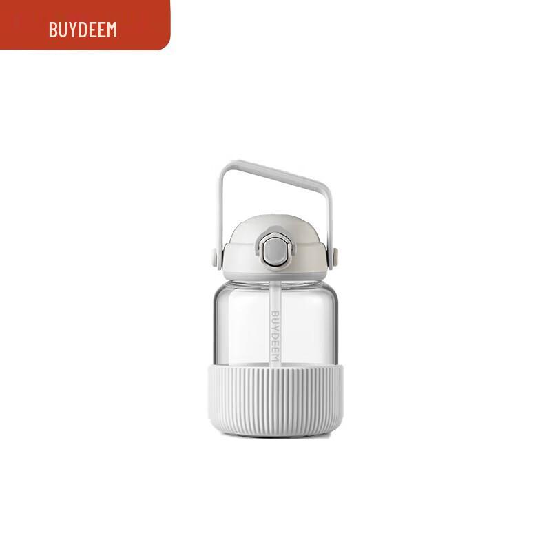 Buydeem Stylish Large Borosilicate Glass Straw Tumbler 800ml