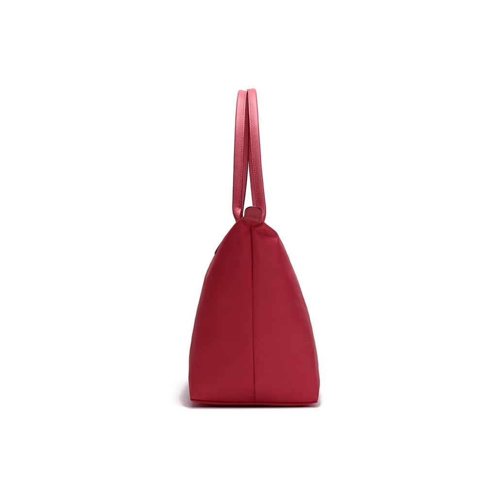 Longchamp Le Pliage 31 Canvas And Leather Tote Bag Women Tote Pomegranate 1899619P35
