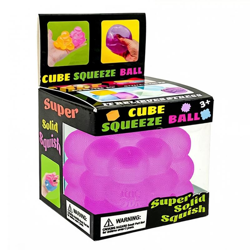 1-4Pcs New Three-Dimensional Candy Kneading Music Adult Kids Stress Relief Squeeze Sensory Toys Decompression Simulation Cube