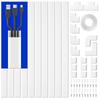 TV Wire Cable Concealer 10PCS Raceway Kit Wall Cord Cover Set for Home Office Safety Tidy Solution