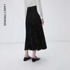 Langzi Artist Collaboration Pleated Textured A-line Midi Skirt