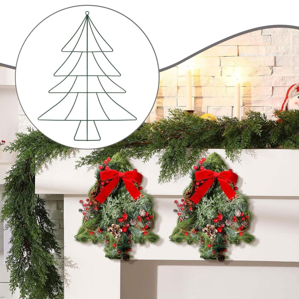 Christmas Tree Iron Stand Christmas Tree Frame Decoration Yard Unique Art Decor Tree Shape Decor for Home Xmas Favor Decoration