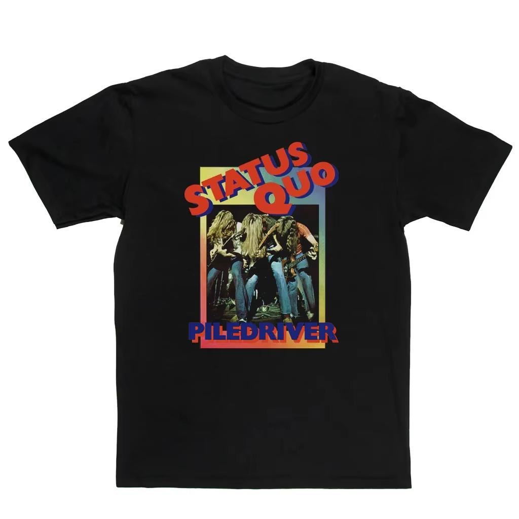 

2025 Status Quo Piledriver Trend Clothing Pattern Printing Summer Luxury Brand Cotton Mens and Womens TShirts Short Sleeves S