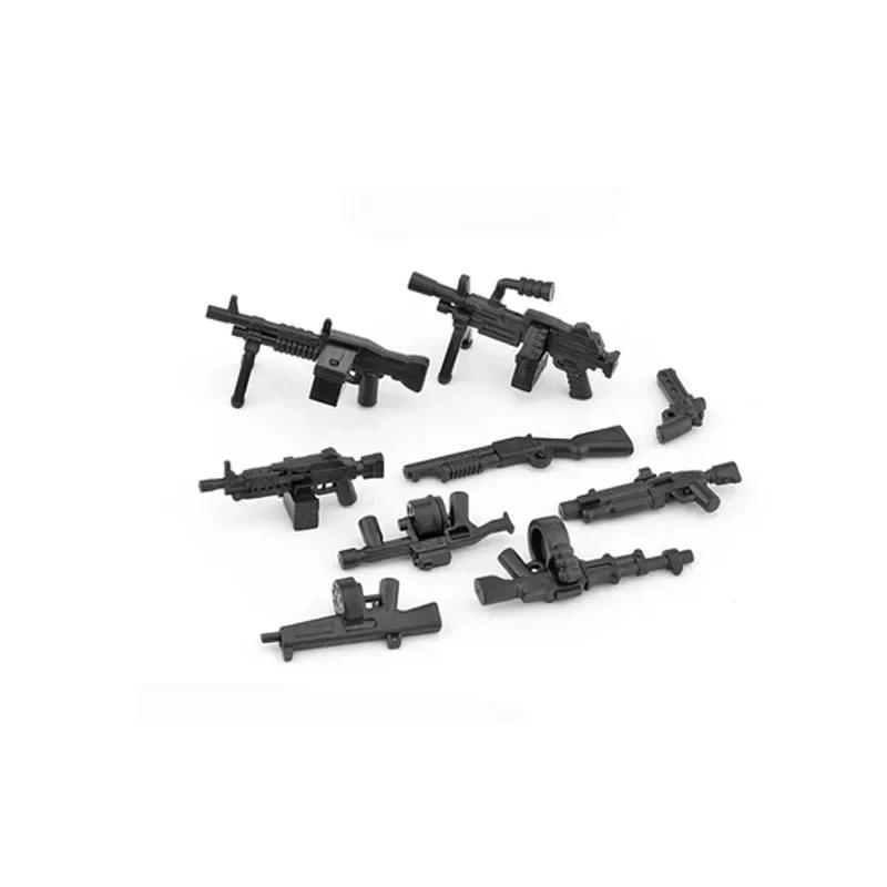 Building Blocks Weapons Accessory Soldier Digital Gift Ninja Sword Mortar Cannon Missile Launcher RPG Toys Mini Brick X006