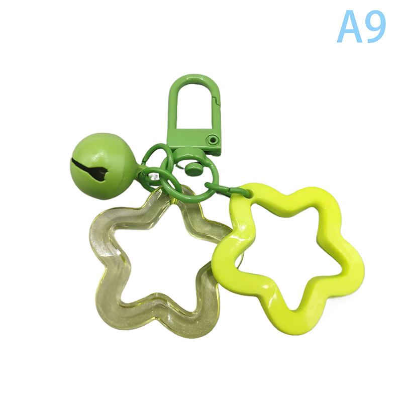 1 buc stele cu cinci colțuri clopot pandantiv breloc culoare bomboane geantă breloc bijuterii pentru femei fată mașina agățat breloc suport