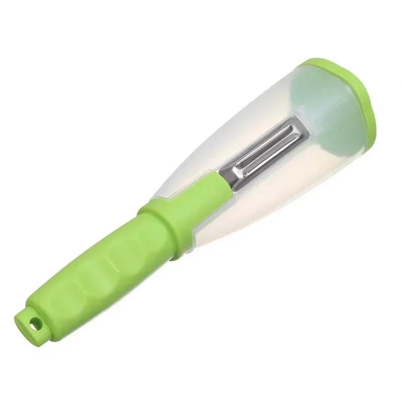 1Piece of Peeler with container Stainless steel blade,Both fruits and vegetables are suitable