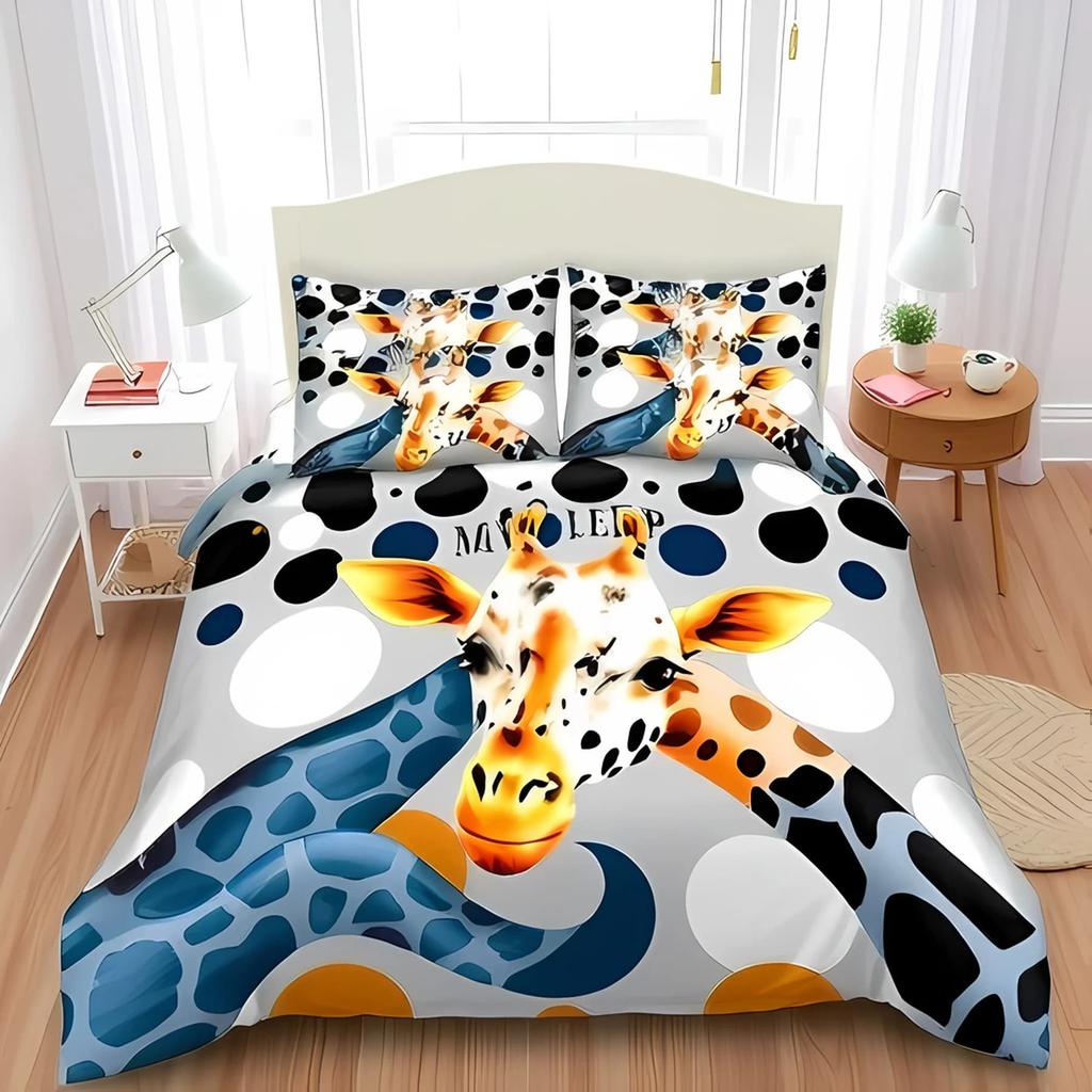 Lovely Girafe Soft Duvet Cover Children's Favorite Girafe Quen Comfortable Quilt Cover Girafe Lovers Gift Bed Decoration Warm plus Comfortable