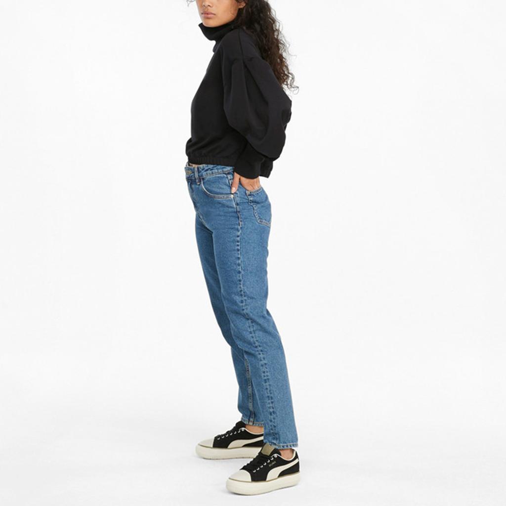 Puma Infuse Solid Color Sports High Neck Pullover Sweatshirt Women sweatshirt Black 531926-01