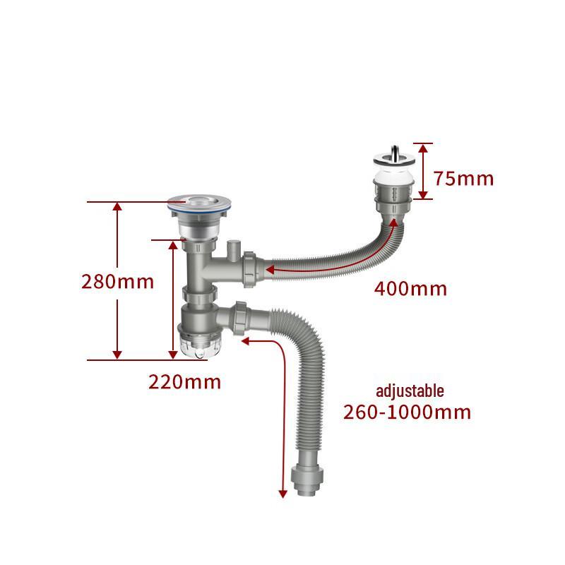 SIOYIE Stainless Steel Double Basin Laundry Drainer