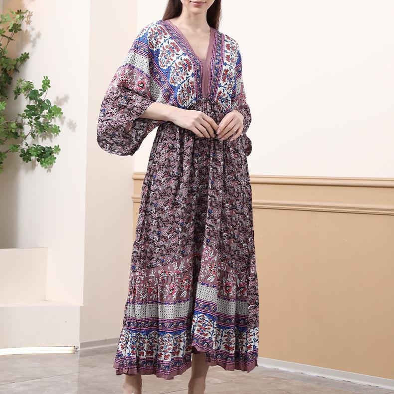 

Bohemian 2025 Floral Rayon Beach Dress & Bikini Cover-up Cardigan One Size