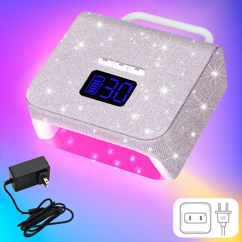 220W Smart Wireless Rechargeable Nail Lamp - Fast Drying Phototherapy Machine for Nail Salons