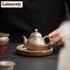 Retro Wood-fired Galze Porcelain Pot Bearing Holder Japanese Dry Soaking Table Dry Brew Table Tea Tray Tea Services Decoration