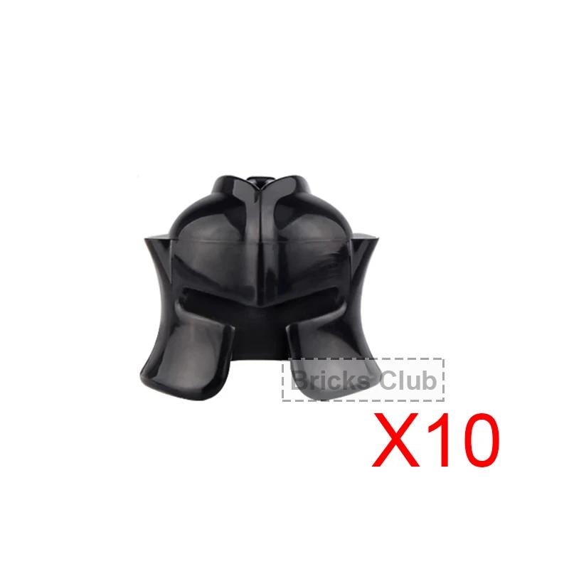 Middle Roman Knight Dwarf Helmet Feather Accessories Building Blocks Medieval Green Dragon Blue Lion Crusader Lord Shield MOC