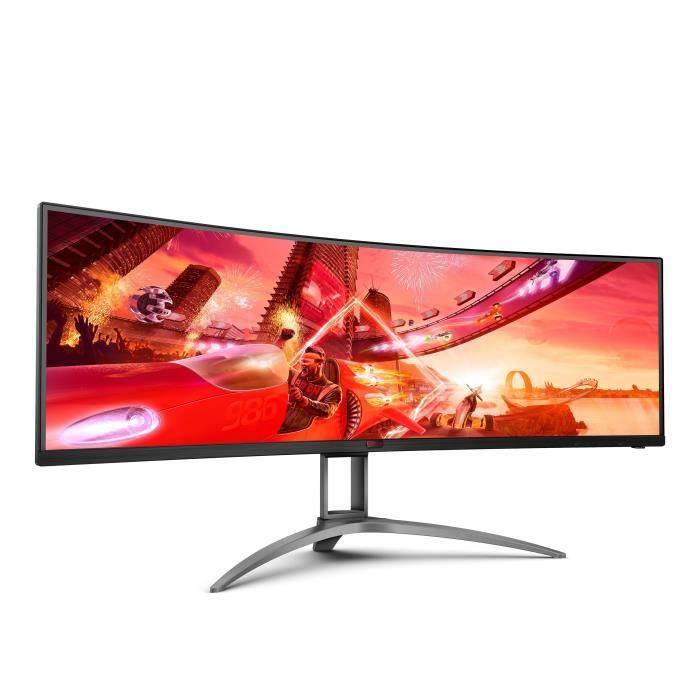 Ecran PC Gaming incurvé - AOC Agon - AG493UCX2 - 48,8" VA DQHD 1ms 165Hz HDMI DP USB-C HP Réglable hauteur Freesync Premium Pro