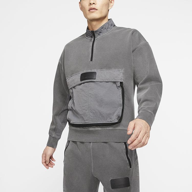 Jordan 23 Engineered Half-Zip Sweatshirt Jacket Men Outerwear Black CJ5998-010