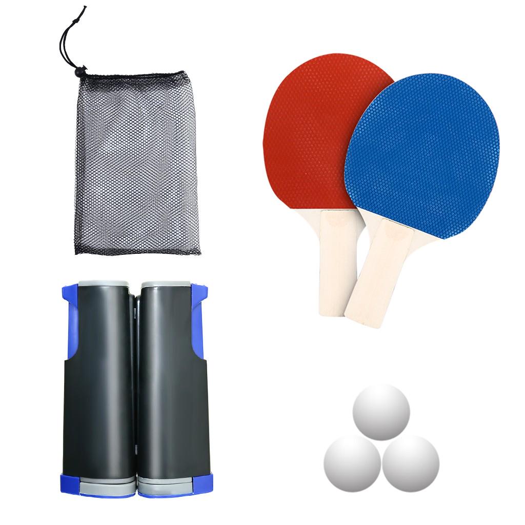 Buy Portable Retractable Table Tennis Telescopic Net + Racket + 3 Balls ...