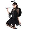 Female Halloween Dark Angel Costume Suit Masquerade Cosplay Black Dress