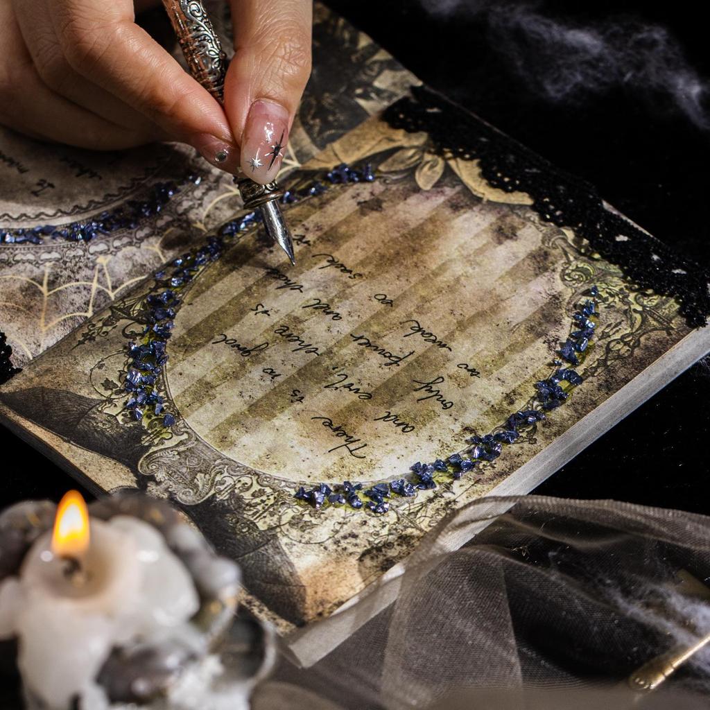 Retro Dark Style Journal - A Beautiful Day Magic Academy Series: 60 Sheets, 6 Designs