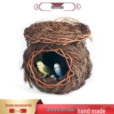 Geflochtenes Vogelnest Vogelhaus für Papageien - Outdoor-Gartendekoration und Spielzeug