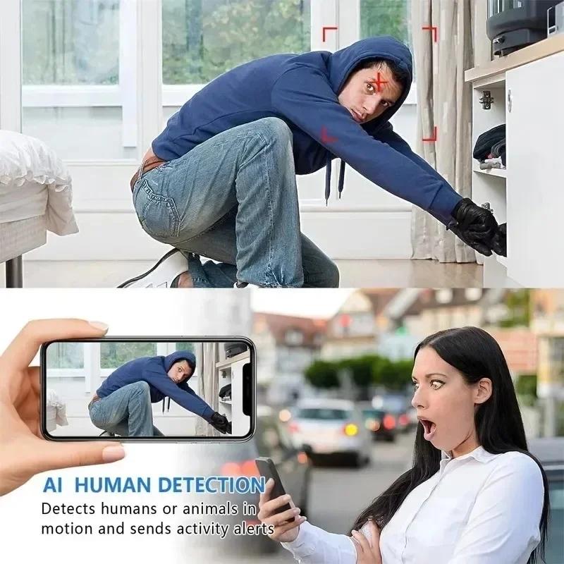 Cameră Ușoară și Portabilă, Monitor Wireless WIFI cu Viziune Nocturnă de Înaltă Definiție, Detectare Mișcare, Cameră Avansată