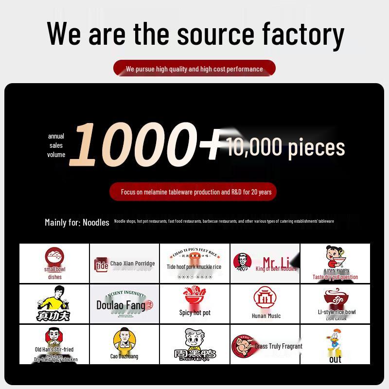 Commercial Melamine Luosifen Conical Bowl