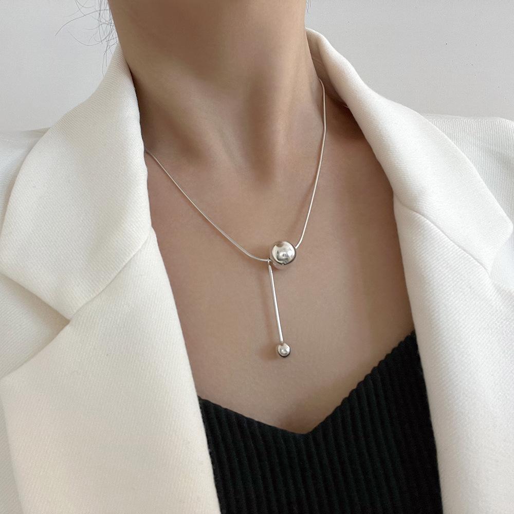 925 Silver Heart Pendant Necklace Adjustable Choker Elegant Love Jewelry Gift for Women Girls