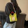 Modische Mini-Tasche für den Weg zur Arbeit aus Nylon mit gesticktem Donut, Umhängetasche