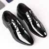 Patent Leather Black Lace Up Pointed Toe Men'S Formal Shoes  Style Low Price Office Luxury Designer 39 Suit Social Shoe Male