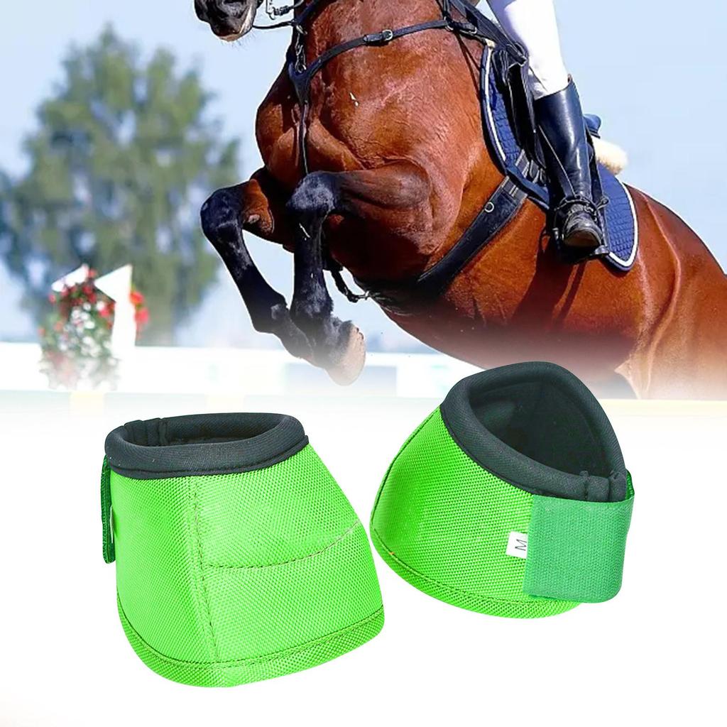 Horse Bell Boots Protective Hoof Boot 1680D Oxford Cloth Quick To Wrap Lightweight Anti Shock Hoof Protection for Everyday Use