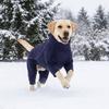 Windproof Dog Four-Leg Sweatshirt High Collar Dog Warm Pajamas Fleece Dog Jumpsuit  Winter
