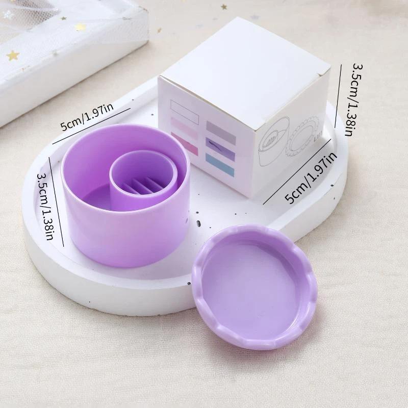 1Pcs Nail Art Brush Uv Acrylic Gels Parts Nail Tool Holder Cup With Dual Use Lid Brush Stand Palette Separate Cleaning Ridges