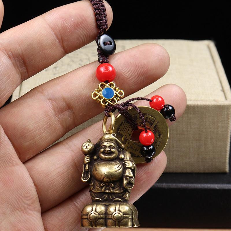 Copper Japan'S Black Sky God Of Wealth Desk Decorations Vintage Brass Home Decor Ornaments Crafts Vintage Handmade Figurines