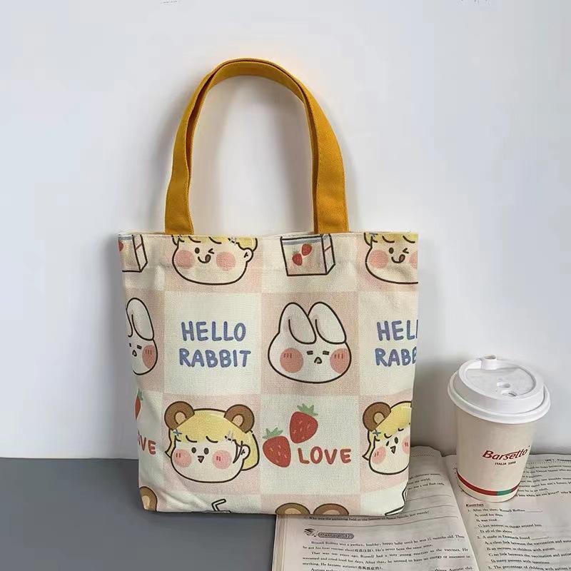 Anime Canvas Tote Bag - Fresh Casual Japanese Bento Style