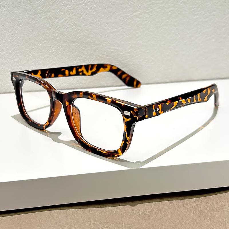 

New retro classic, versatile flat light lenses, high-end shooting accessories, small frame reading, anti-blue light glasses леопардовый