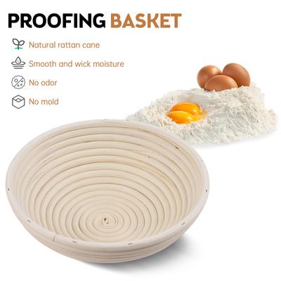 Set de 2 coșuri de 10 inchi pentru prepararea pâinii cu aluat Unelte complete pentru prepararea pâinii