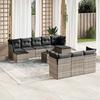 VidaXL Garden Lounge Set with Cushions 11 Pcs, Patio Sofas, Patio Furniture Set, Outdoor Furniture, Grey 3218342