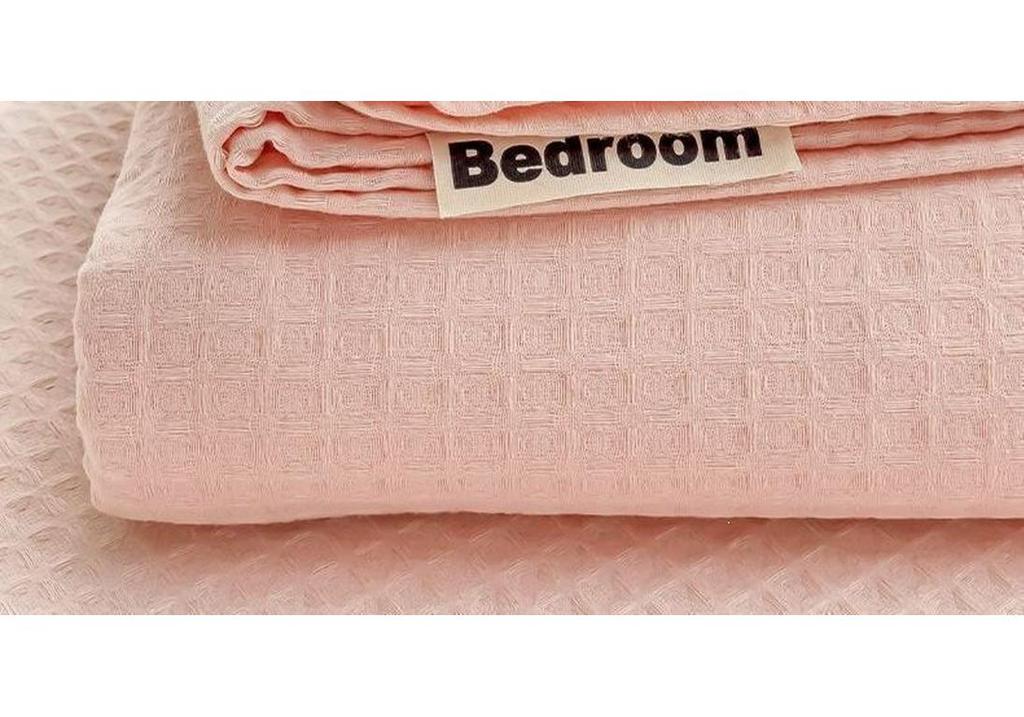 Ultra-Soft Washed Cotton Waffle Dorm Duvet Cover & Pillowcase Three-Piece Set