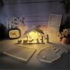 Tabletop Ornament Mould Flexible Silicone Mold for Nativity House Office Decoration Desktop Embellishment Making Molds